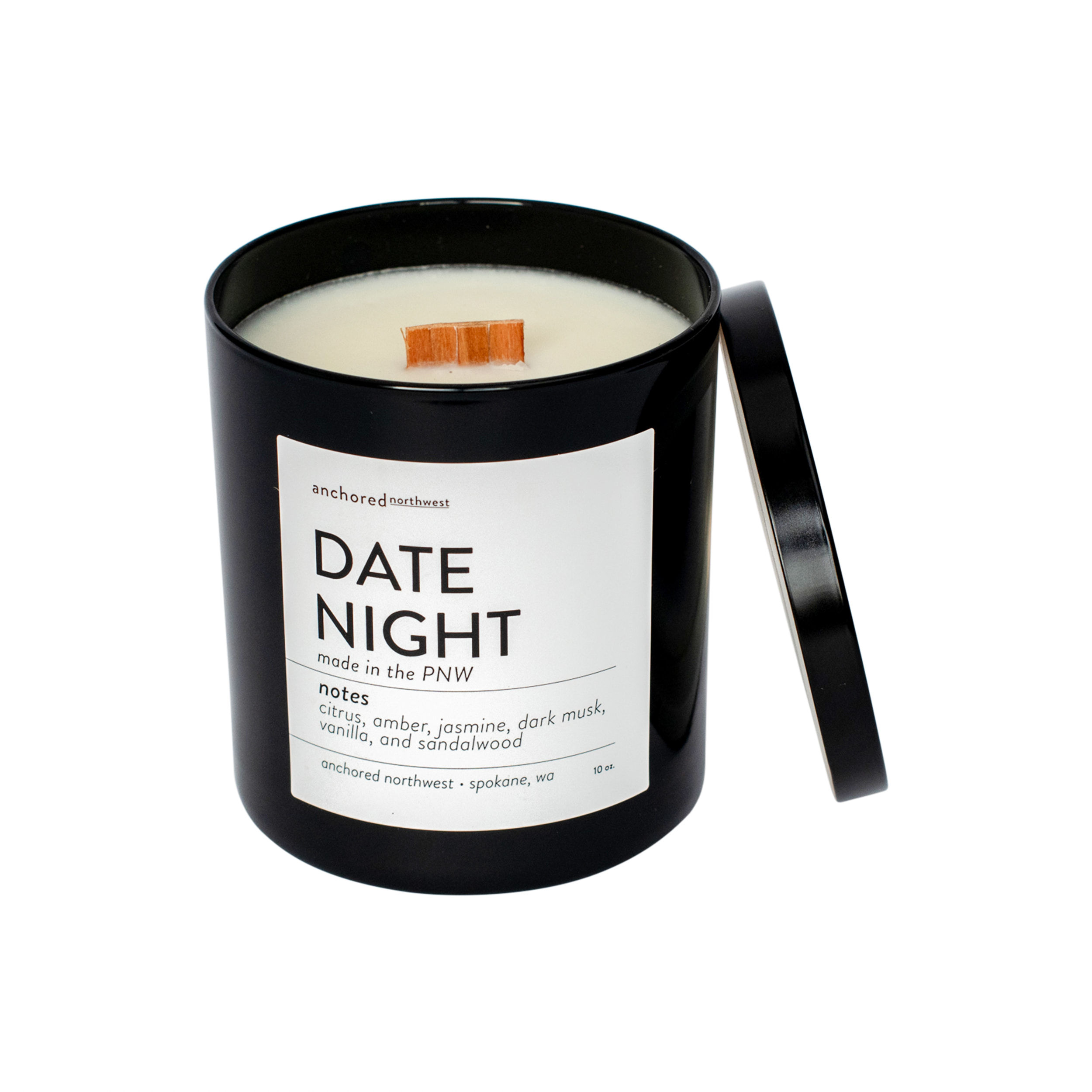 Date Night Soy Candle | Crackling Wood Wick | 7 oz